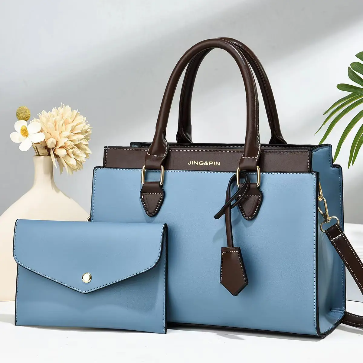 High Quality 2Piece Set Women's Luxury Handbag Versatile Ladies' Large Capacity Shoulder Crossbody High-end Commuting Bag women