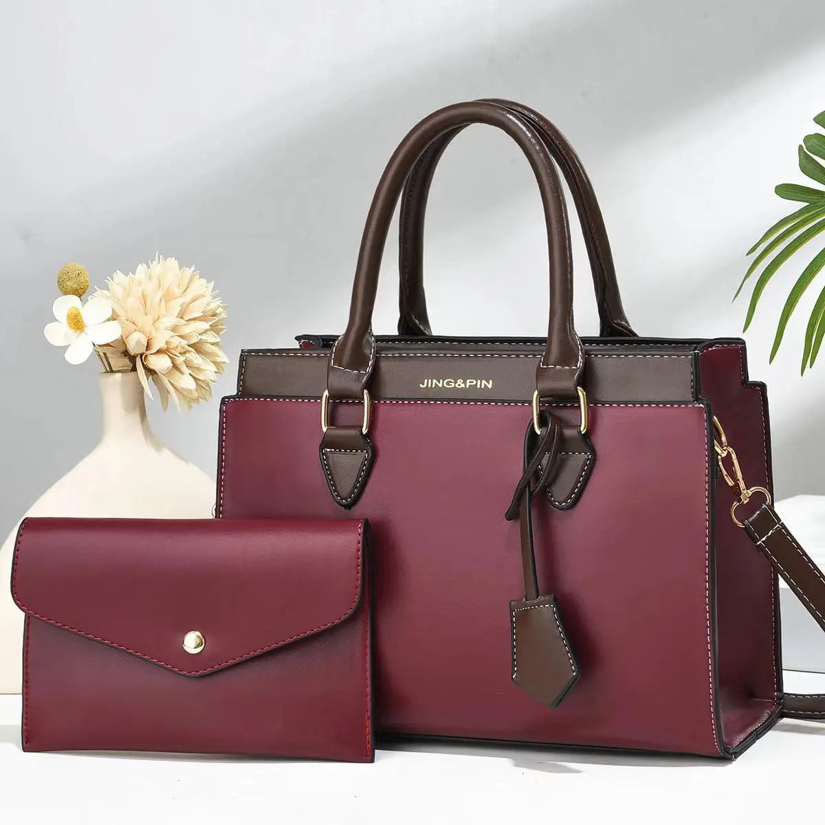 High Quality 2Piece Set Women's Luxury Handbag Versatile Ladies' Large Capacity Shoulder Crossbody High-end Commuting Bag women