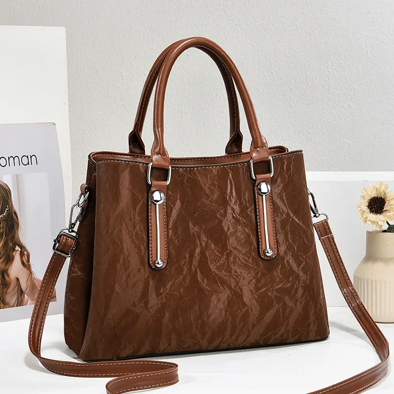 Women Soft Leather Handbag Purses Large Capacity Female Shoulder Bag Ladies Vintage 2025 School Travel Bags Women's Tote Sac