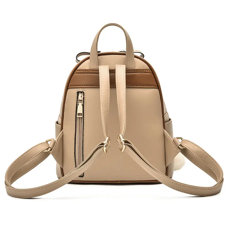 Korean Fashion Women's Rucksack Casual Commuter Mini Backpack Teenage Girls Kawaii Backpack Senior Soft PU Two-shoulder Bag