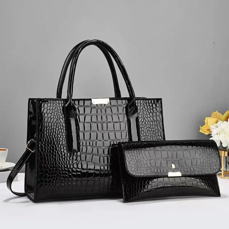 Trendy Vintage Crocodile Pattern Handbag New Women's Single Shoulder Crossbody Bag Fashion Simple Retro Ladies Tote Bags