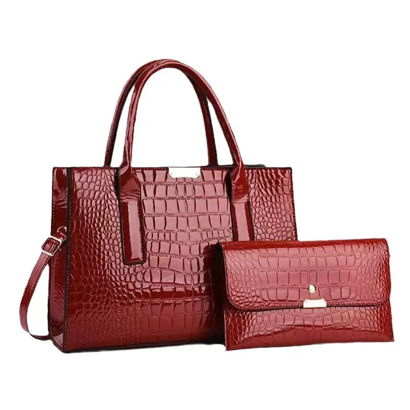Trendy Vintage Crocodile Pattern Handbag New Women's Single Shoulder Crossbody Bag Fashion Simple Retro Ladies Tote Bags