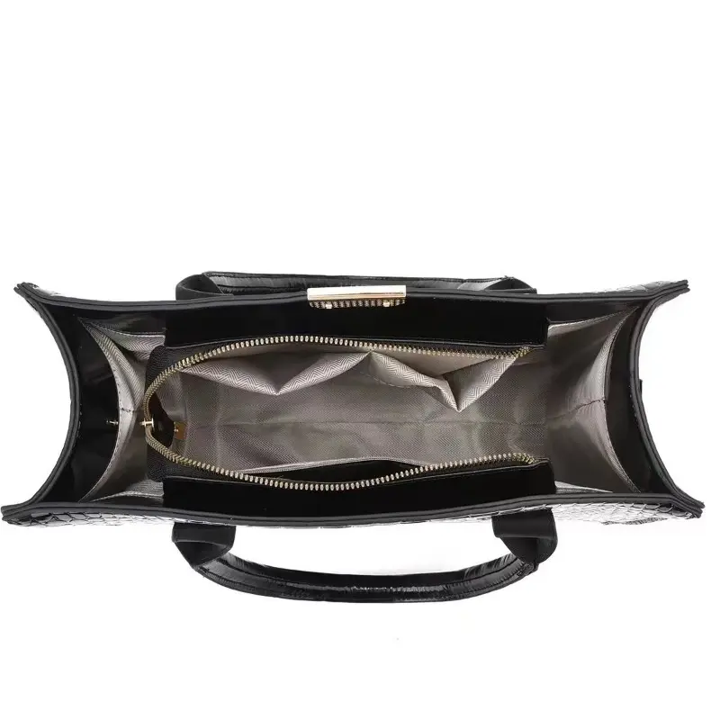 Trendy Vintage Crocodile Pattern Handbag New Women's Single Shoulder Crossbody Bag Fashion Simple Retro Ladies Tote Bags
