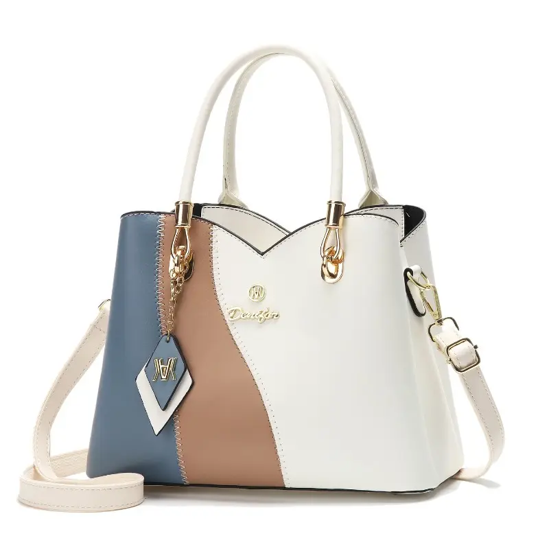 Fashion Contrasting Handbag Large Capacity Temperament Elegant Mother Crossbody Bag Middle-aged Womens Shoulder Bag