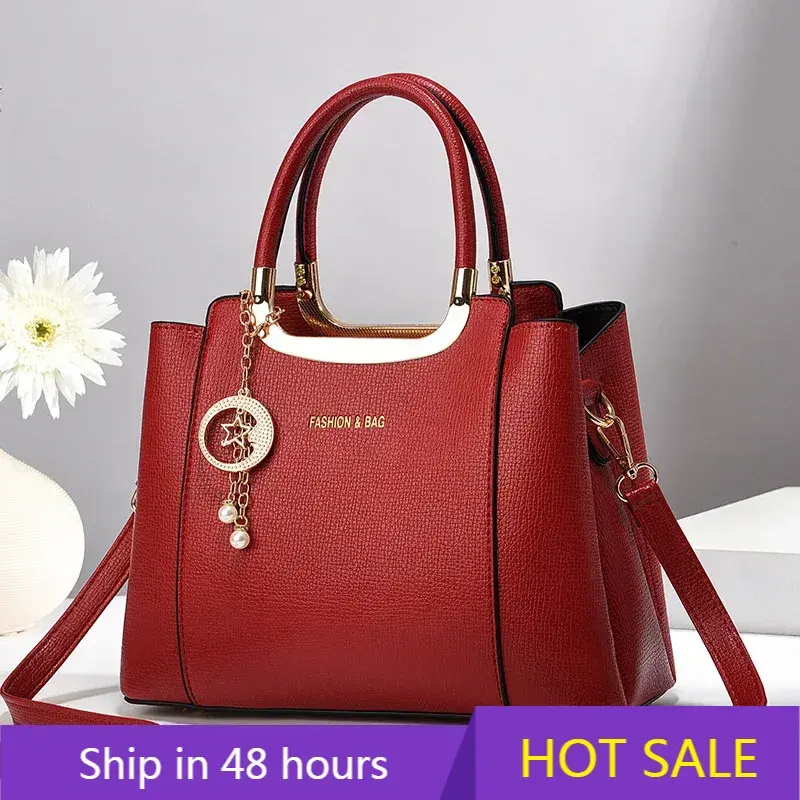 High Quality Ladies Leather Hand Bags Women Luxury Brand Shoulder Bags Designer Large Capacity Female Handbag Bolsa Feminina