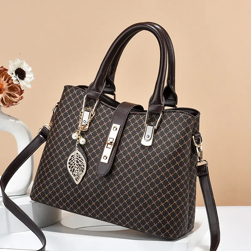 Fashion Retro Letter Print Shoulder Bag High Quality Zipper Crossbody Bag Waterproof Handbag Detachable Strap Women Bucket Bags
