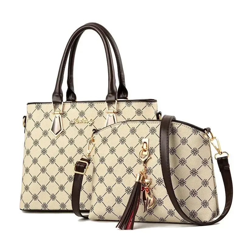 2psc Set Women Handbags Purse Large Capacity  Single Crossbody Bag Ladies Leather Tote Shoulder Bags Brand Designer Tote Bag