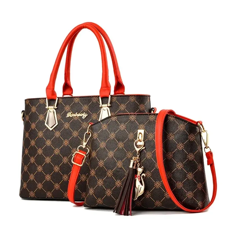 2psc Set Women Handbags Purse Large Capacity  Single Crossbody Bag Ladies Leather Tote Shoulder Bags Brand Designer Tote Bag