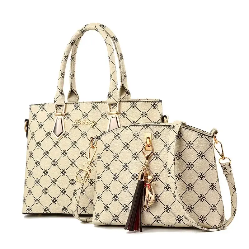 2psc Set Women Handbags Purse Large Capacity  Single Crossbody Bag Ladies Leather Tote Shoulder Bags Brand Designer Tote Bag