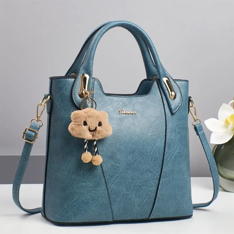 Brand Women Tote Bag High Quality Pu Leather Handbag for Women Retro Large Capacity Top-handle Ladies Shoulder Crossbody Bag Sac