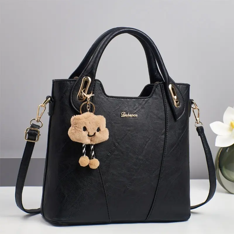 Brand Women Tote Bag High Quality Pu Leather Handbag for Women Retro Large Capacity Top-handle Ladies Shoulder Crossbody Bag Sac