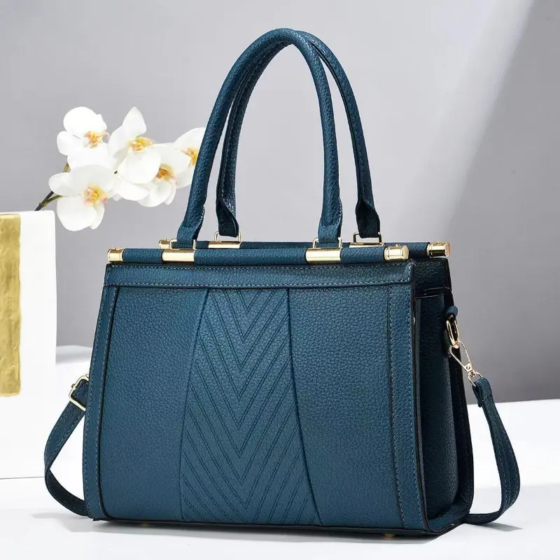 Ladies Commuter Tote Bag Large Capacity Single Shoulder Handbag Simple Versatile New Arrival Soft Square Shape PU Leather Bags