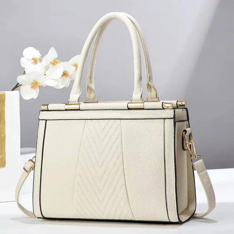 Ladies Commuter Tote Bag Large Capacity Single Shoulder Handbag Simple Versatile New Arrival Soft Square Shape PU Leather Bags