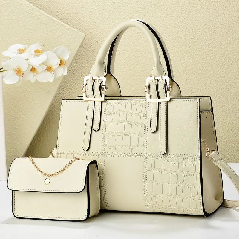 2pcs/set Bags for Women Crossbody Shoulder Bags Large Capacity Female Top-handle Bags Tote Clutch Handbag Purse with Chic Wallet