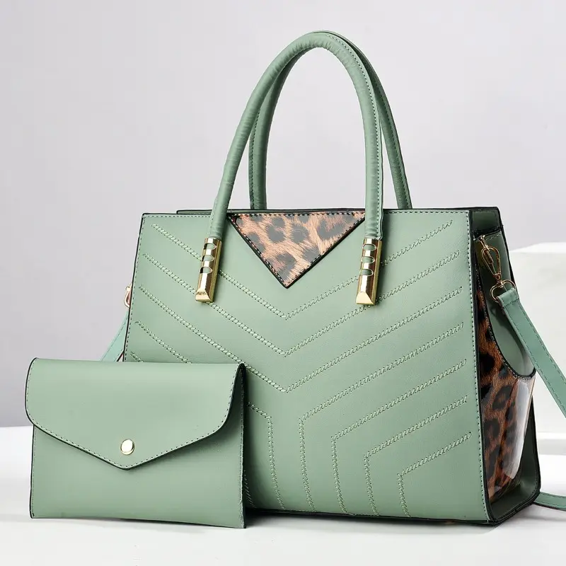 Fashionable Large Capacity Spliced Color Block Women's Handbag Single Shoulder Crossbody Bag Simple Design Ladies Tote Bag