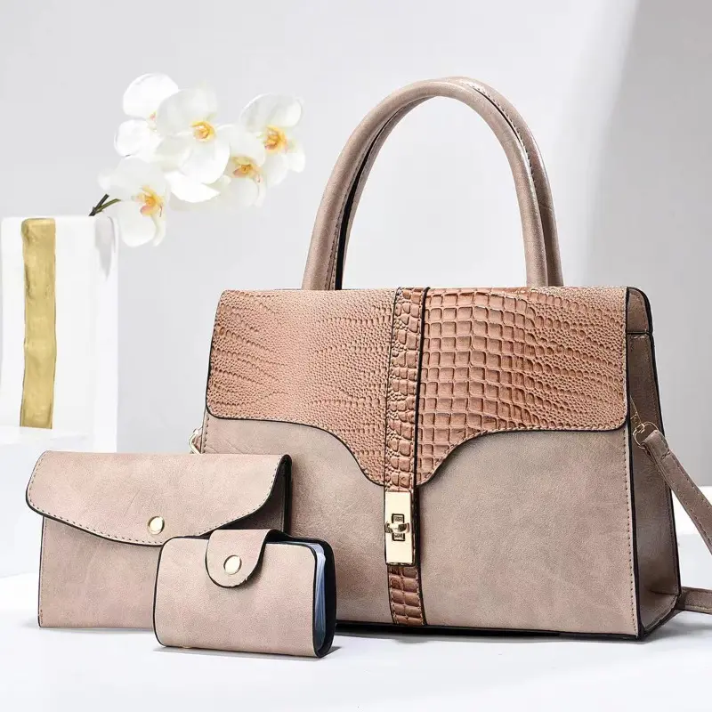 Women's Trendy Shoulder Bag Quality 3Piece Set Female Crossbody Messenger Sac Luxury Brand Designer Ladies Handbags and Purses