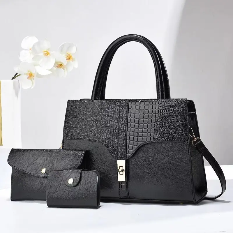 Women's Trendy Shoulder Bag Quality 3Piece Set Female Crossbody Messenger Sac Luxury Brand Designer Ladies Handbags and Purses