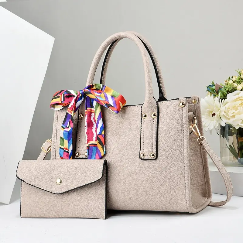 2pcs/set Women Handbag Clutches with Purse Wallet Large Capacity Female Crossbody Shoulder Bags Luxury Brand Lady Tote Bag
