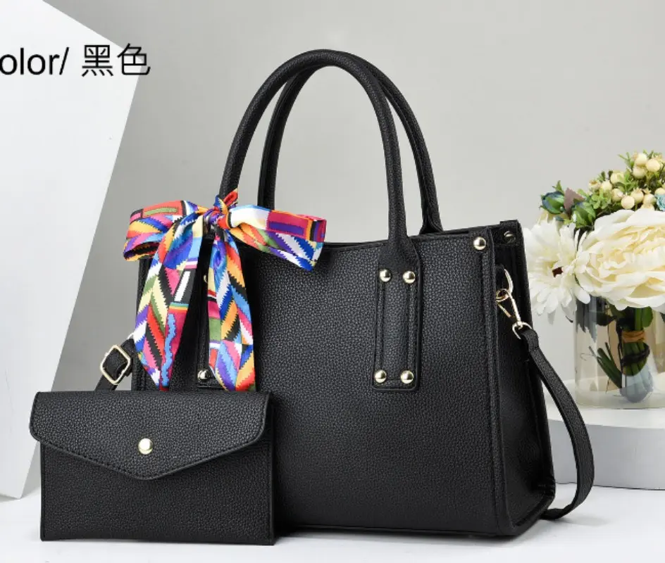 2pcs/set Women Handbag Clutches with Purse Wallet Large Capacity Female Crossbody Shoulder Bags Luxury Brand Lady Tote Bag