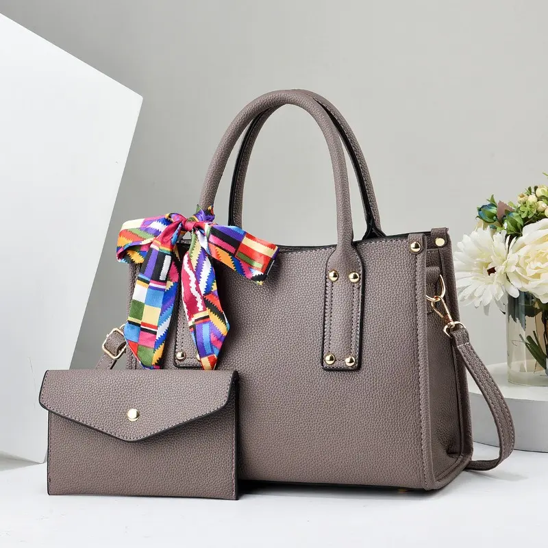2pcs/set Women Handbag Clutches with Purse Wallet Large Capacity Female Crossbody Shoulder Bags Luxury Brand Lady Tote Bag