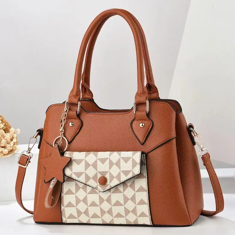 Trendy 2025 European and American Style Women's Handbag Simple Versatile Boston Crossbody Bag Large Capacity Shoulder Bags