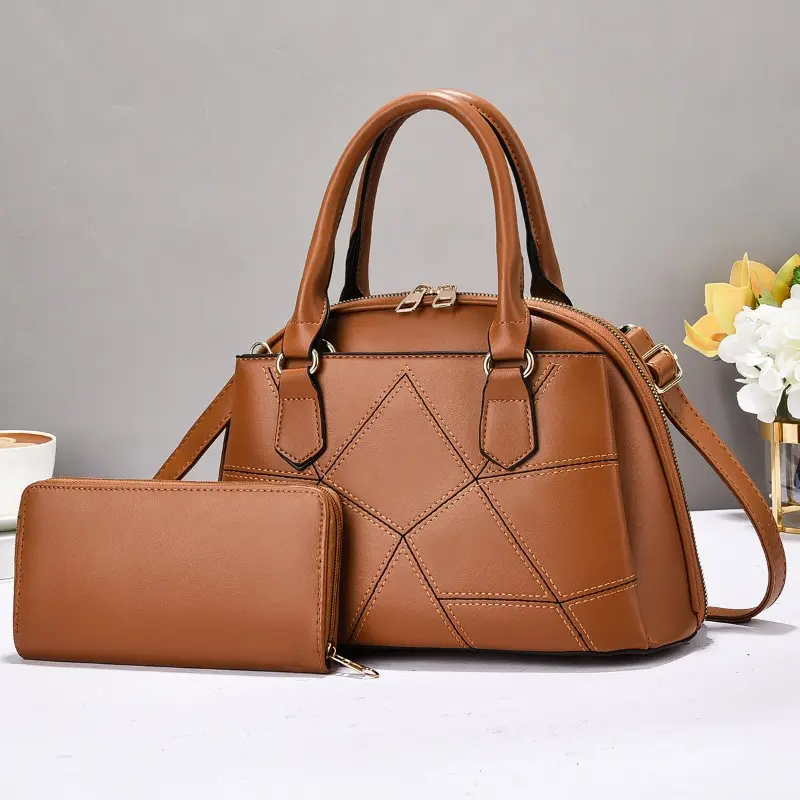 2pcs/set Women Totes with Wallets Large Capacity Handbags Fashion Trend Female Crossbody Shoulder Bags Leisure Shopping Bags