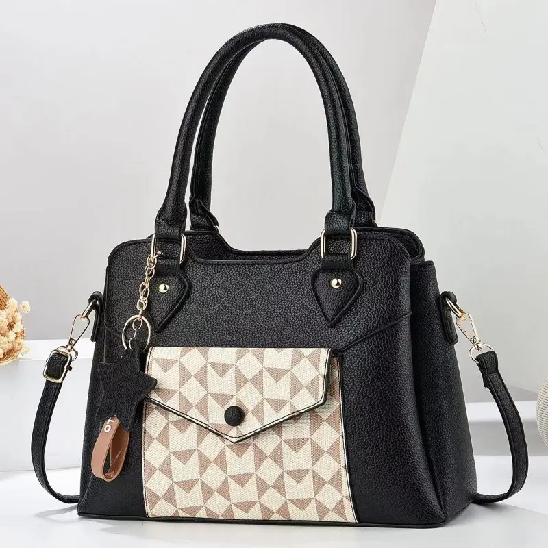 Trendy 2025 European and American Style Women's Handbag Simple Versatile Boston Crossbody Bag Large Capacity Shoulder Bags