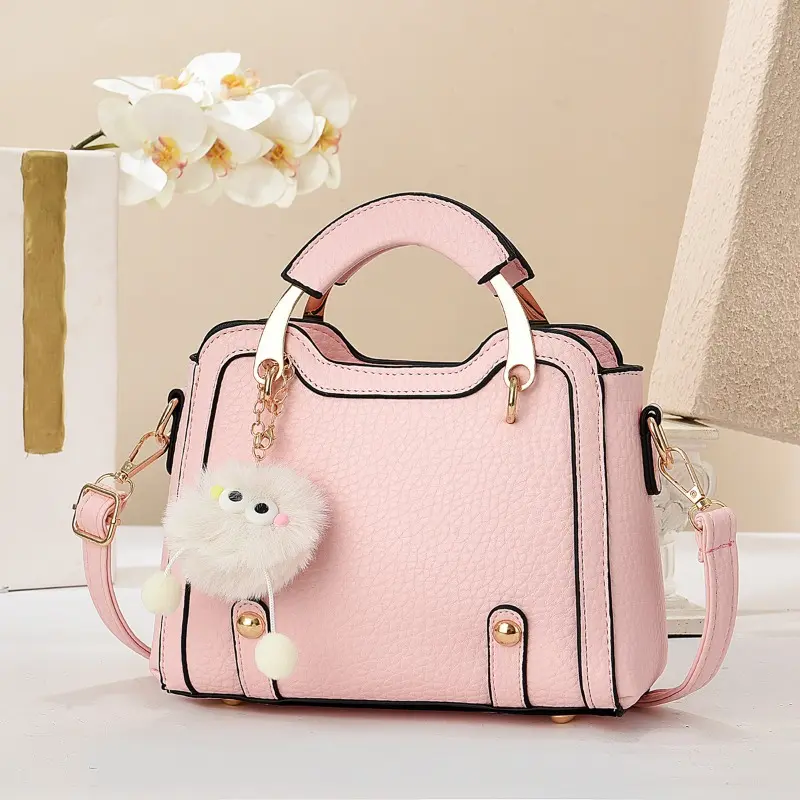 Fashionable Women's Handbag 2025 New Style Small Square Shoulder Crossbody Bag Korean Version Versatile Pu Leather Handbag
