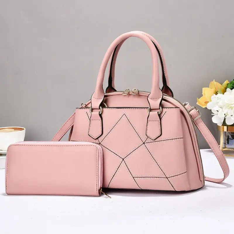2pcs/set Women Totes with Wallets Large Capacity Handbags Fashion Trend Female Crossbody Shoulder Bags Leisure Shopping Bags