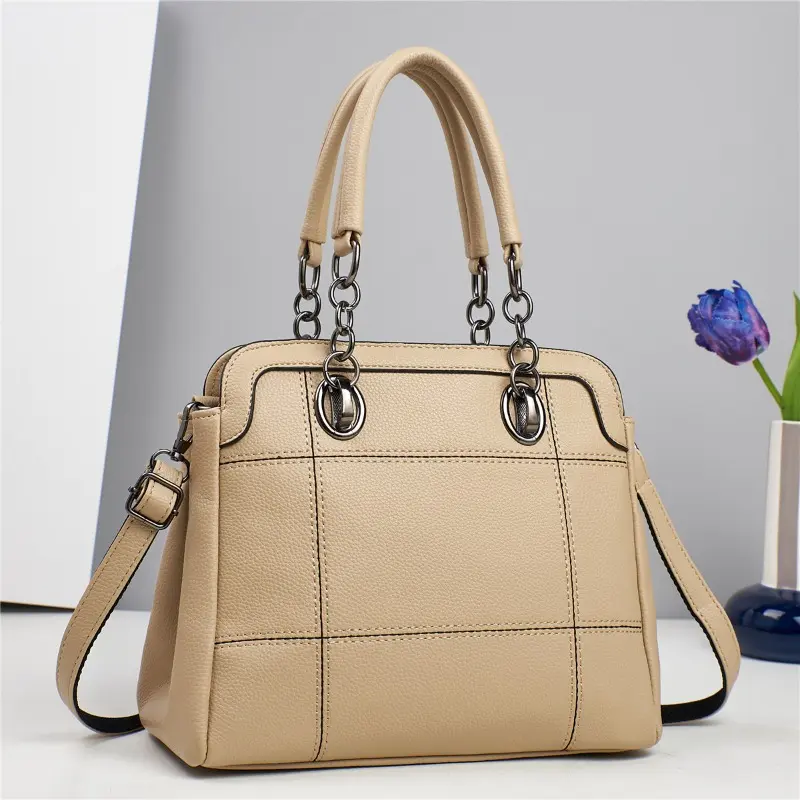 Women Tote Bag High Quality Female Handbag Solid Color Vintage Classic Ladies Shoulder Totes Designer PU Leather Crossbody Bags