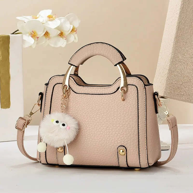 Fashionable Women's Handbag 2025 New Style Small Square Shoulder Crossbody Bag Korean Version Versatile Pu Leather Handbag