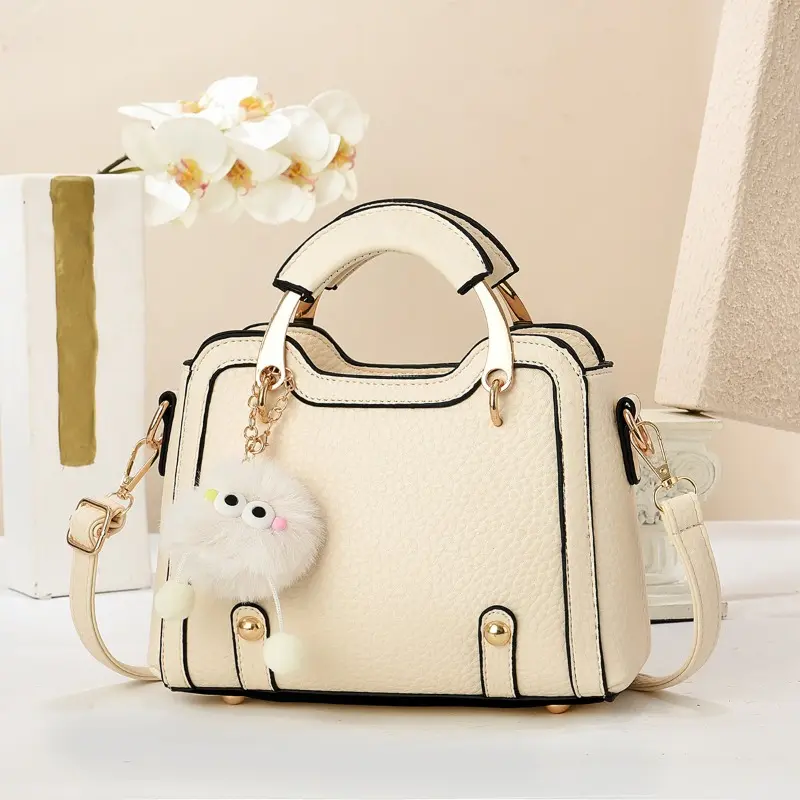 Fashionable Women's Handbag 2025 New Style Small Square Shoulder Crossbody Bag Korean Version Versatile Pu Leather Handbag