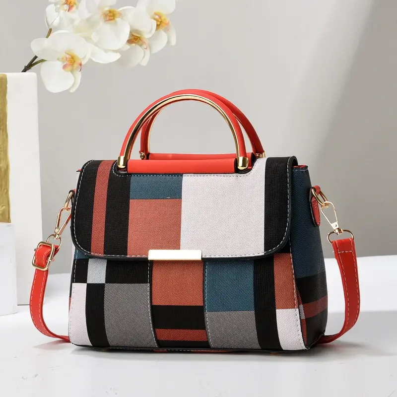 Hot Sale Women's Fashion Handbag Random Plaid Small Square Bag Versatile Women's Shoulder Messenger Bag Bolsa Feminina
