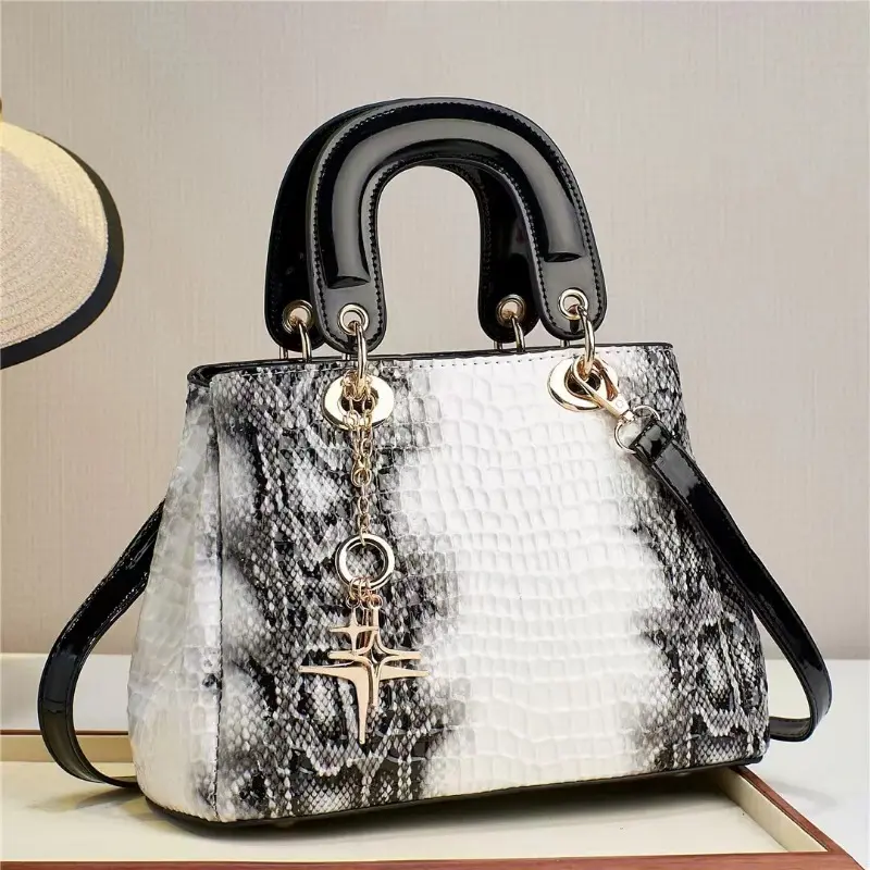 New Fashion Women's One Shoulder Crossbody Bag Versatile Handbag Crocodile Pattern Leather Ladies Casual Tote Bag women Bolsos
