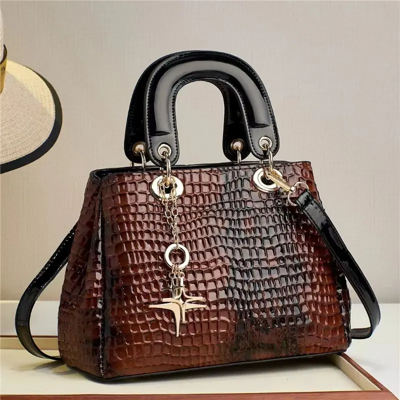 New Fashion Women's One Shoulder Crossbody Bag Versatile Handbag Crocodile Pattern Leather Ladies Casual Tote Bag women Bolsos