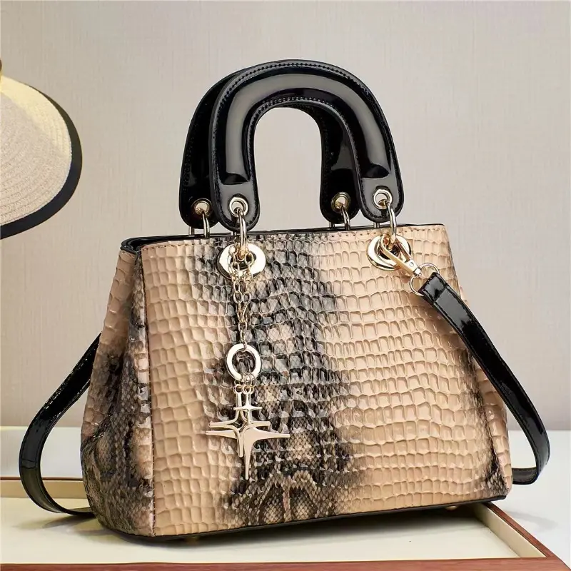 New Fashion Women's One Shoulder Crossbody Bag Versatile Handbag Crocodile Pattern Leather Ladies Casual Tote Bag women Bolsos