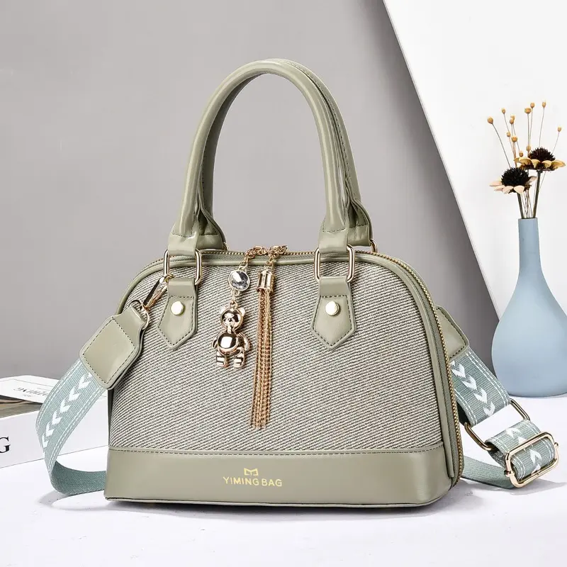 Elegant Fashionable Cute Shoulder Crossbody Bag New Women's Handbag Stylish PU Leather Polyester Lining Zipper Ladies Bag