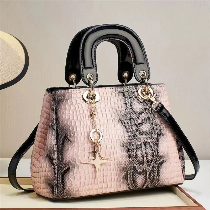 New Fashion Women's One Shoulder Crossbody Bag Versatile Handbag Crocodile Pattern Leather Ladies Casual Tote Bag women Bolsos