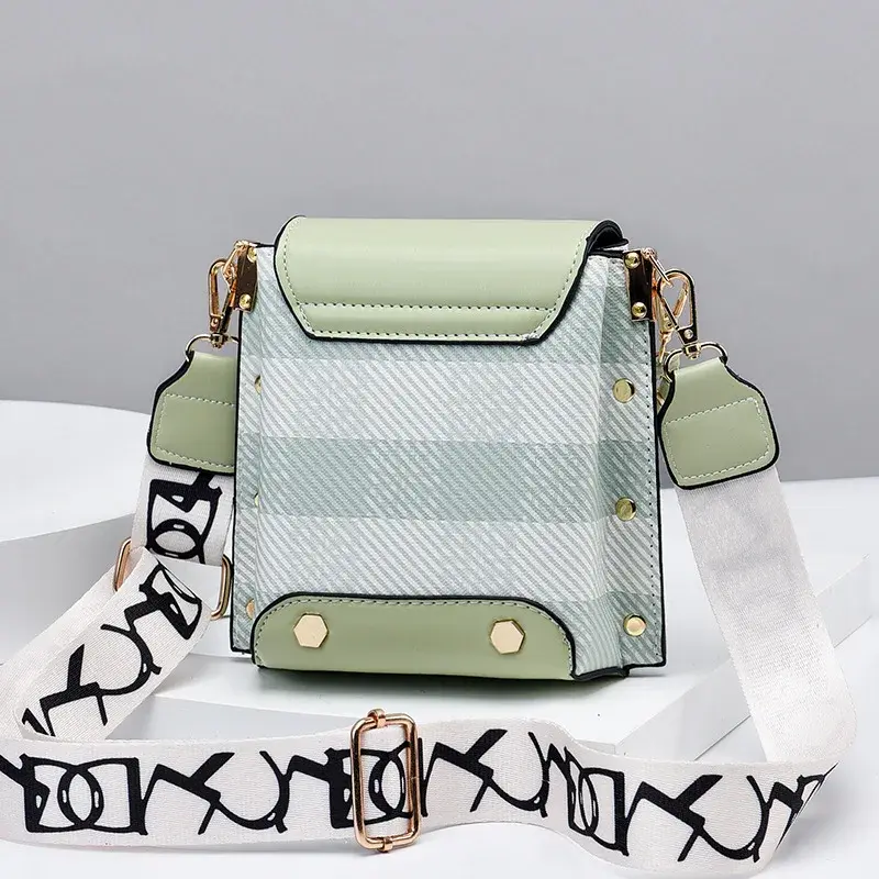 Summer Plaid Pattern Women's Wallet Phone Bag 2025 Fashion Lightweight Mini Crossbody Bag Ladies Vertical Square Shoulder Bags