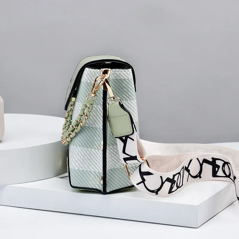 Summer Plaid Pattern Women's Wallet Phone Bag 2025 Fashion Lightweight Mini Crossbody Bag Ladies Vertical Square Shoulder Bags