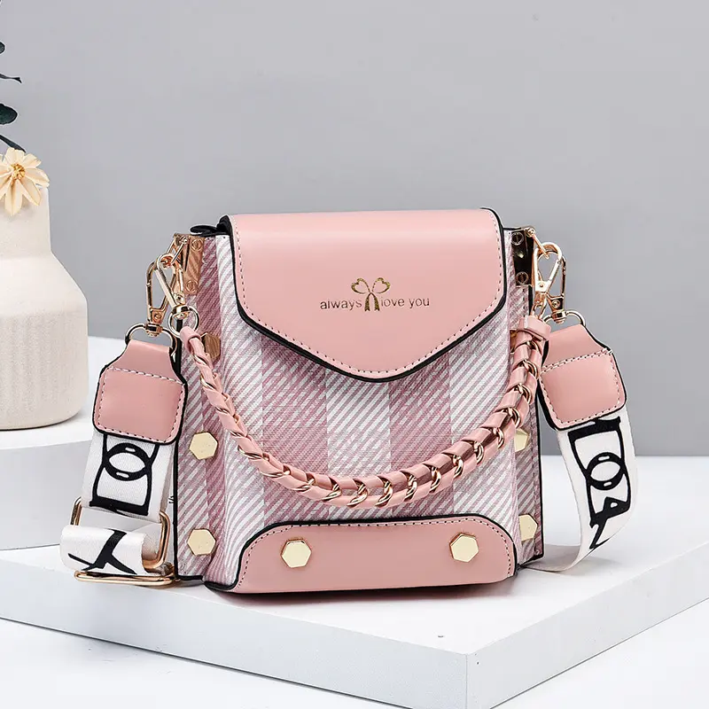Summer Plaid Pattern Women's Wallet Phone Bag 2025 Fashion Lightweight Mini Crossbody Bag Ladies Vertical Square Shoulder Bags