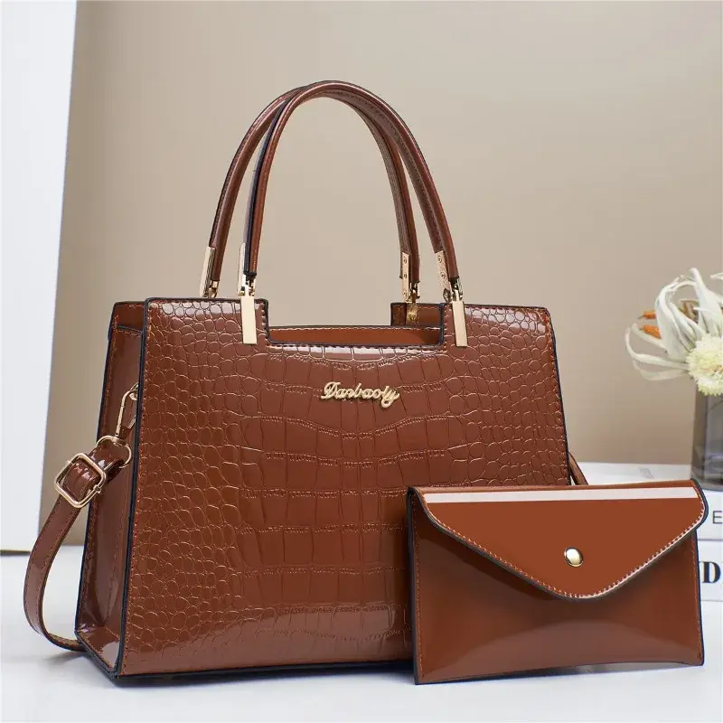 Bright Leather Woman Handbag & Purse Large Capacity Female Crossbody Shoulder Bag Fashion Luxury Designer Ladies Messenger Bags