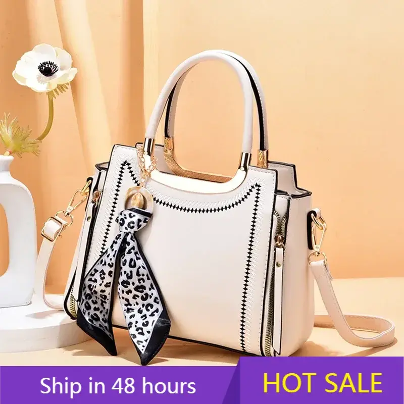 Fashion Scarf Decoration Women'S Handbag Large Capacity Shoulder Bag Luxury Designer Crossbody Bag Urban Commuting Tote Bag