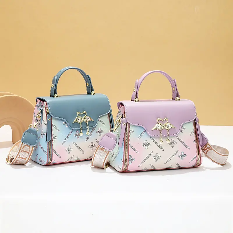 Fashion Exquisite Print Women Handbags PU Leather Shoulder Crossbody Bag Luxury Designer Vintage Ladies Top Handle Bag Bolsos