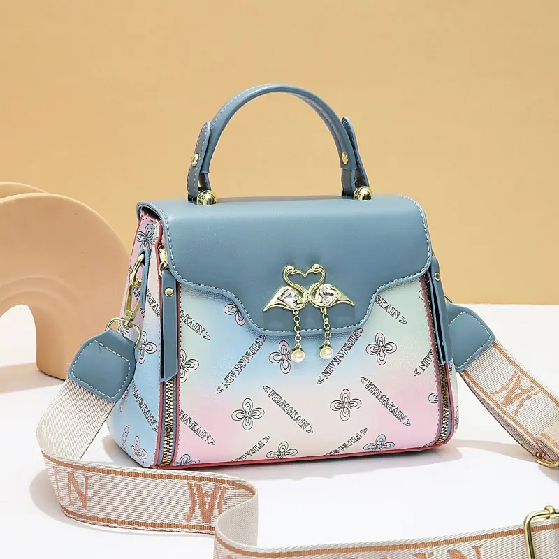 Fashion Exquisite Print Women Handbags PU Leather Shoulder Crossbody Bag Luxury Designer Vintage Ladies Top Handle Bag Bolsos