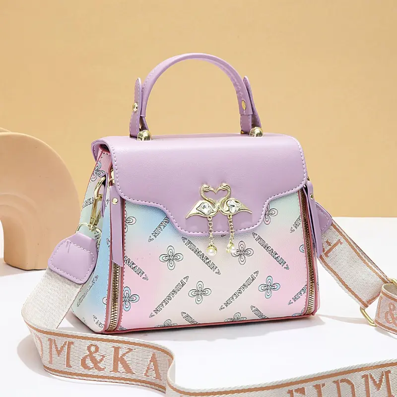 Fashion Exquisite Print Women Handbags PU Leather Shoulder Crossbody Bag Luxury Designer Vintage Ladies Top Handle Bag Bolsos