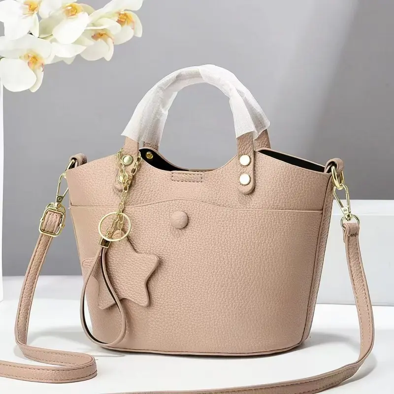 2025 New Women's Handbag Pu Leather Women Shopping Shoulder Bag Luxury Designer Quality Female Crossbody Bucket Bags