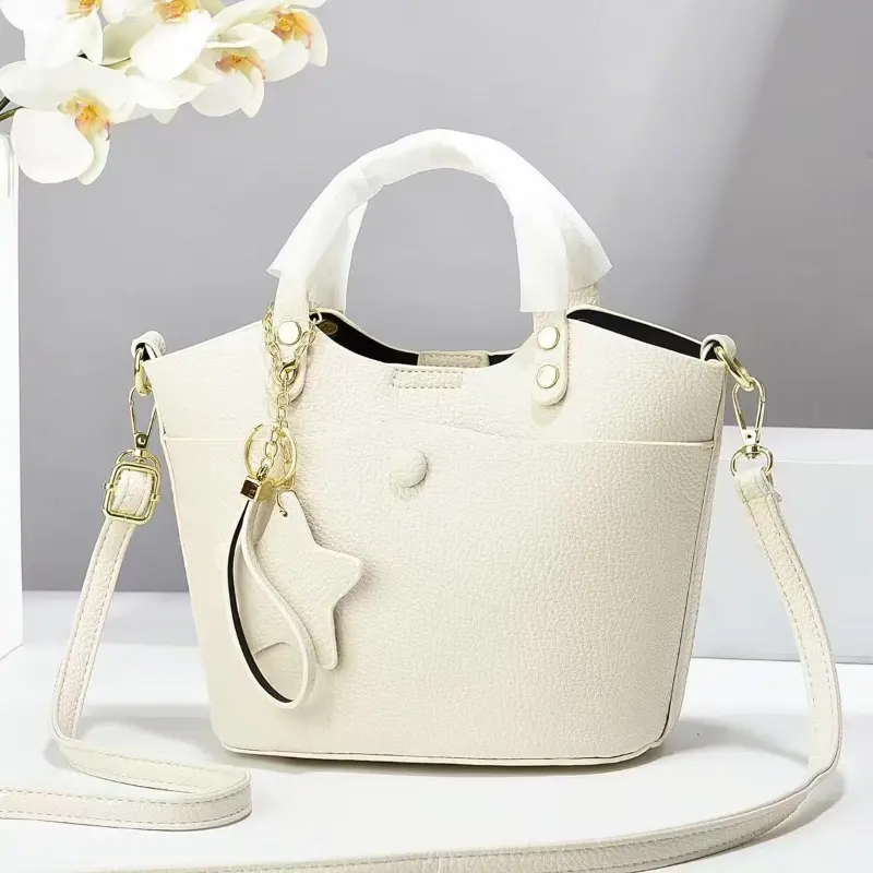 2025 New Women's Handbag Pu Leather Women Shopping Shoulder Bag Luxury Designer Quality Female Crossbody Bucket Bags