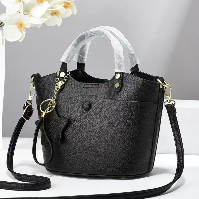 2025 New Women's Handbag Pu Leather Women Shopping Shoulder Bag Luxury Designer Quality Female Crossbody Bucket Bags