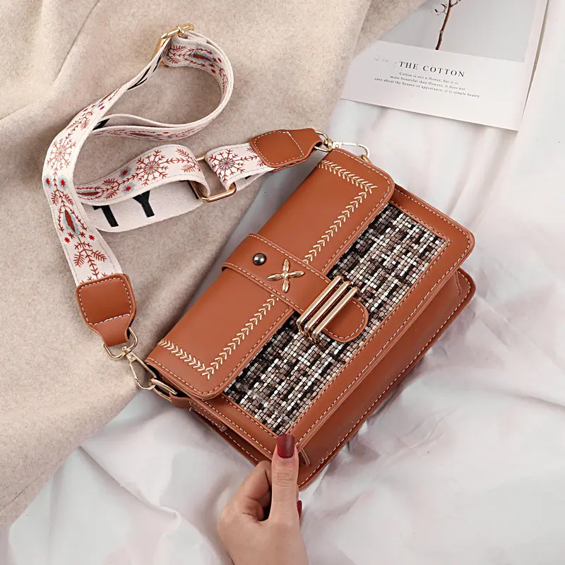 Women's Splicing Trendy Shoulder Bag High Quality Female Crossbody Messenger Sac Luxury Brand Designer Ladies Handbags